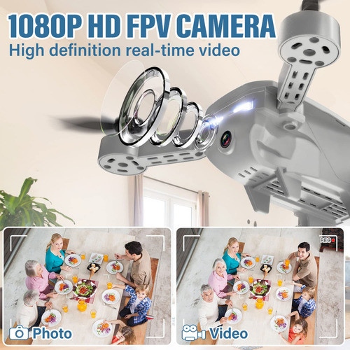 Mini Drones Para Ninos Con Camara 1080p Hd, Dron Wifi Plegab 1