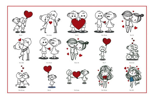 56 Matrices P/ Maquinas De Bordar Palitos De Amor 1