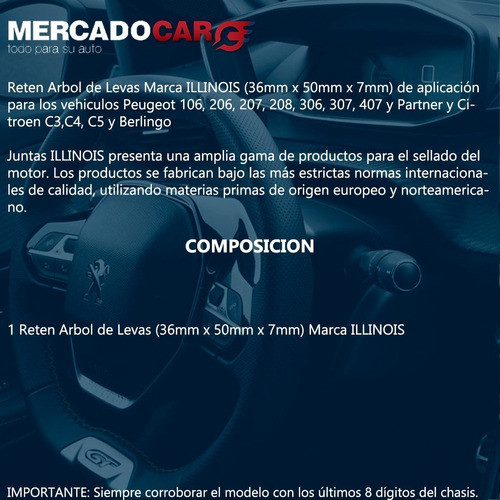 Reten Arbol De Levas Illinois Citroen C4 2.0 16v 1