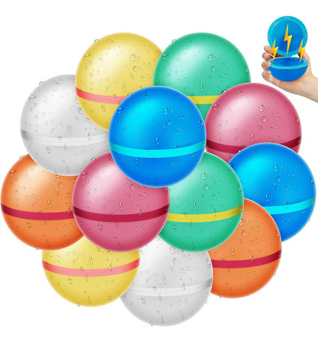 Globos De Agua Reutilizables De Silicona Blanda De 12 Pcs 0