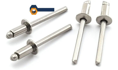 Remache Rapido Pop Acero Inoxidable Integral 4x10  X50un 1
