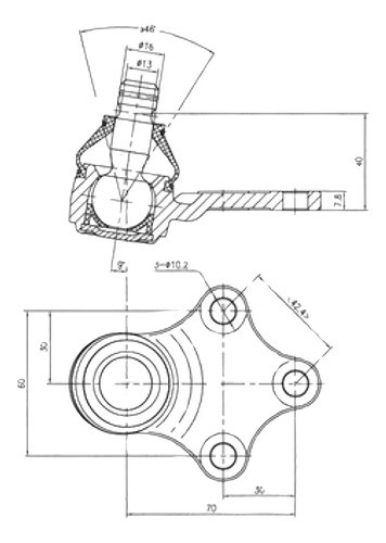 Rotula Inf (corta 16mm) Ayd Peugeot Partner 96-02 0