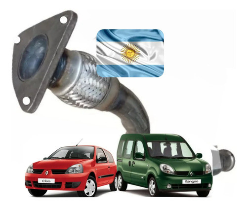 Salida Motor Con Anula Catalizador + Flexible Kangoo Clio Ii 0