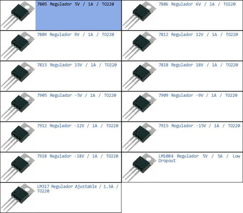 Pack 20x To220 Regulador 5v Voltaje Tension Lm7805 L7805 Pos 1
