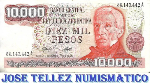 Bottero 2481 $ 10000 Pesos Ley 18188 Serie A Mb+ Palermo 0