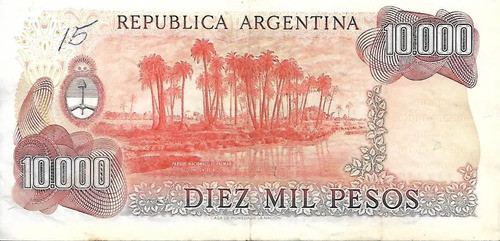 Bottero 2481 $ 10000 Pesos Ley 18188 Serie A Mb+ Palermo 1