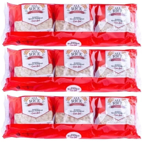 Galletas De Arroz Con Sal Sin Tacc All Rice Pack 3 Paquetes 0