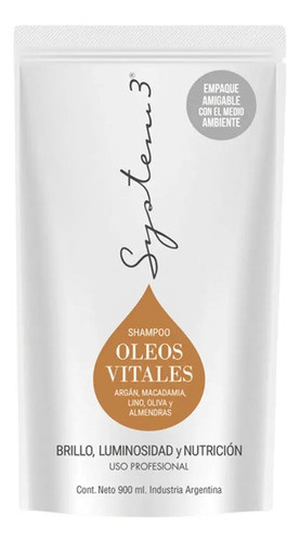 Kit System 3 Oleos Vitales Doypack Shampoo  + Acond X 900ml 1