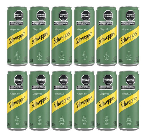 Schweppes Ginger Ale Lata 310ml X12 Zetta Bebidas 0