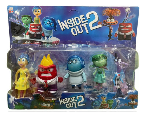 Muñecos Intensamente 2 Alegria Furia Temor Blister X5 0