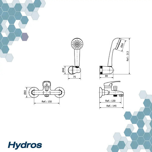 Duchador Monocomando Hydros Link 1705411 Griferia Exterior 1