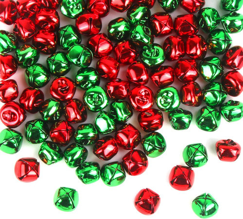 Campanas De Navidad 100 Piezas Rojo Y Verde Decoración 10-11 0
