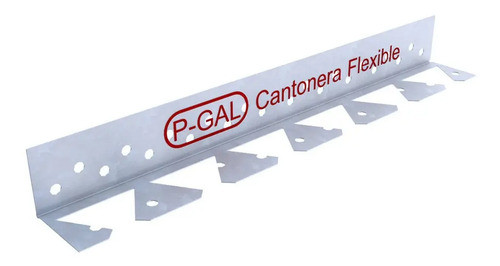 Perfil Cantonera Metalica Flexible X 2,60mts Para Durlock 0