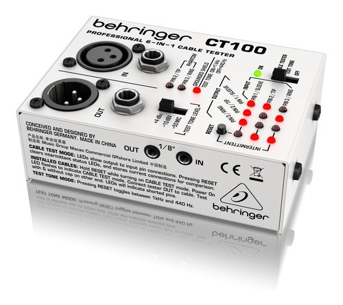 Behringer Cable Tester Ct100 Probador De Cables Controlado 0