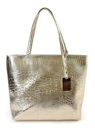 Bolso Para Mujer Estilo Moderno De Cocodrilo De Gran Capacid 0