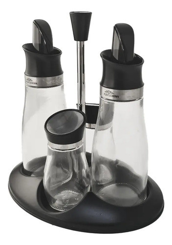Set X 4 Alcuza Glass Vidrio Aceitero Vinagrero Sal Pimienta 0