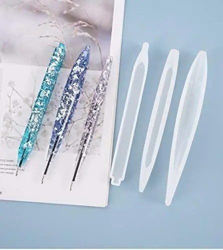 Molde Silicona Para Resina Epoxy De Lapiceras Pack 3 0