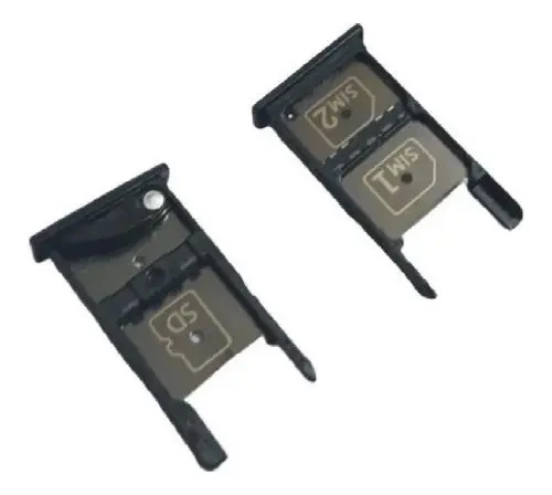 Bandeja Porta Dual Sim Y Sd Para Moto Z Play Gris Oscuro 1