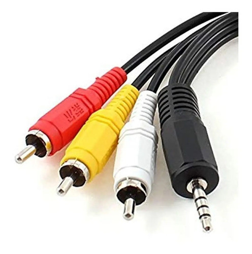 Cable Miniplug 4 Polos A Rca 3 Para Audio Video 1 Metro 0