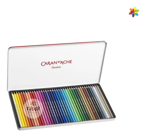 Lata De Lapices Acuarelables Caran D'ache Swisscolor X 40 1