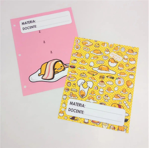 Asignaturas Escolares Para Carpeta N*3- Gudetama 1