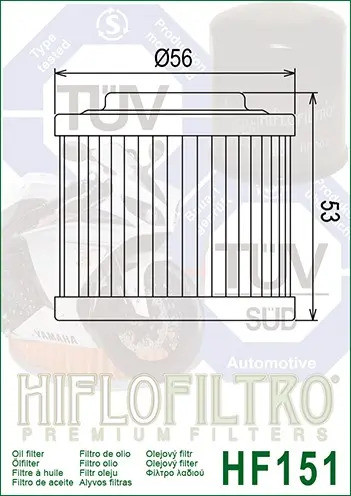 Filtro De Aceite Hf151 Bmw F 650 Gs - Trapote Racing 1