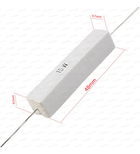 Resistencia Ceramica Cementada 15w 12 Ohm 12r 12e Pack X1 1