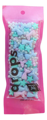 Drops Sprinkles Mix De Colas De Sirenas Comestibles Pastelar 0