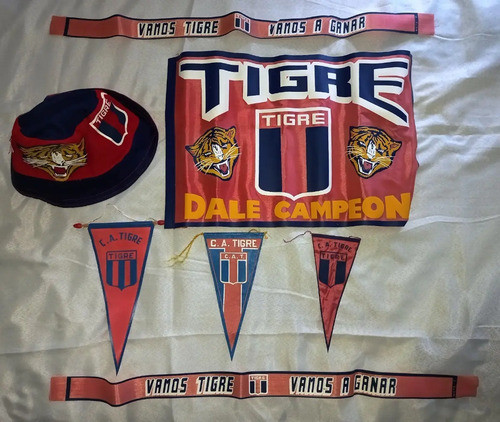 Banderines Bandera Y Vinchas Club Tigre Futbol  Cod 1tg 0
