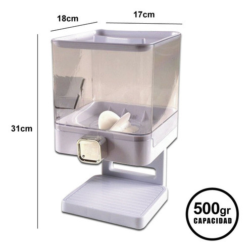 Dispenser De Cereales Cuadrado Cerealero Pettish Online 1