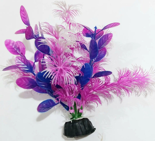 Adorno, Planta Artificial Imp Para Acuario/ Pecera 13cm Alto 1