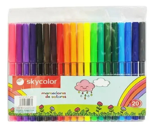 Marcadores De Color Escolares Skycolor X20 Surtidos 0