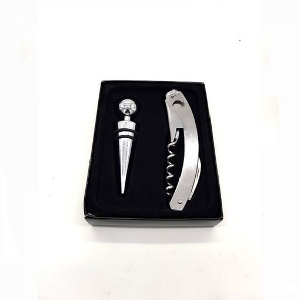 Kit De Accesorios Para Vino En Caja Sacacorcho Tapon 1