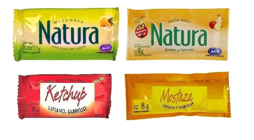 Mayonesa Mostaza Ketchup Salsa Golf Sobres Individuales X100 0