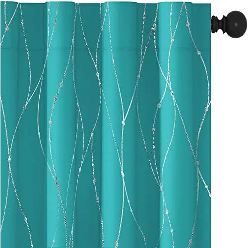 Deconovo - Cortinas Opacas De Cocina, 45 Pulgadas De Largo, 0