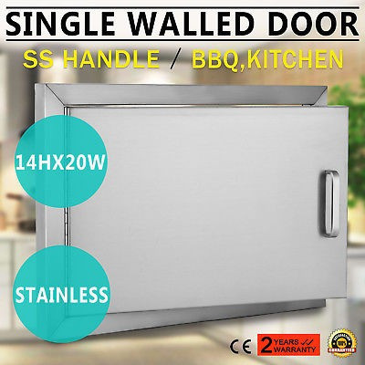 14hx20w Pulgadas Barbacoa Sola Puerta Amurallada Pulido Con 1