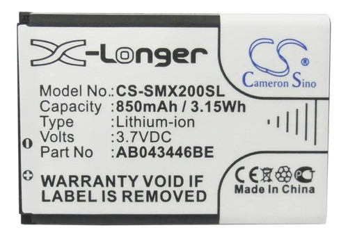 Bateria Para Samsung X156 E500 E870 E878 E900 E908 F250 F258 1