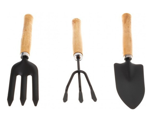 Set X 3 Jardineria Herramientas Jardin Rastrillo Pala Moda 0