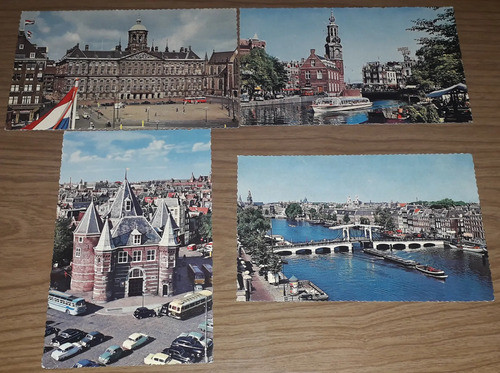 4 Antiguas Postales Holanda $2750 El Lote Completo 0