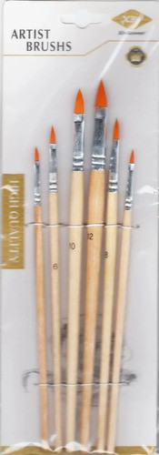 Set 6 Pinceles Artísticos Redondos. Bomeijia. 6 Medidas 1