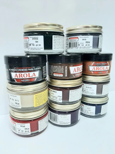 Crema Para Cuero Arola Pote 60 Cc Color Brick Distrilaf 1
