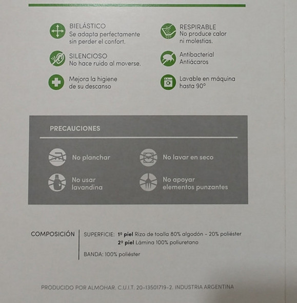 Cubrecolchon Impermeable Toalla Y Pvc Cuna Colecho 80x50 1