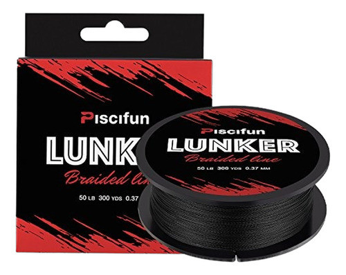 Piscifun Lunker Trenzada Línea De Pesca Negro 10lb 547 Yarda 0