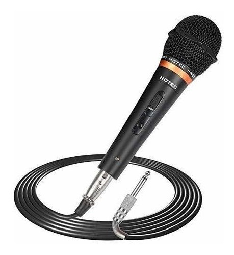 Micrófono De Mano Dinámico Vocal Premium Hotec Con Cable Xlr 0