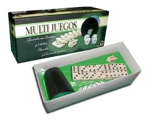 Set Juegos Generala Perinola Domino Multijuegos Bisonte 0