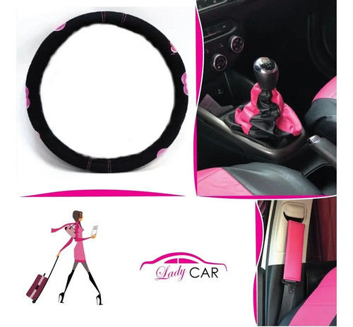 Cubre Volante Love+ Accesorios Rosa Para Renault Clio 1