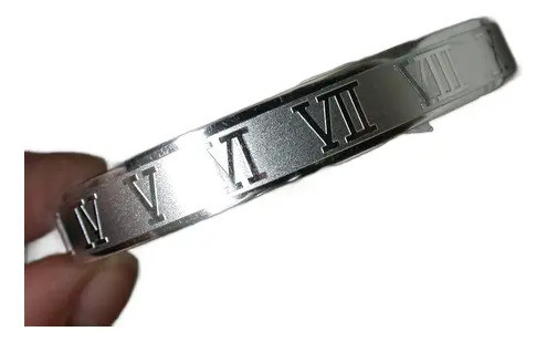 Luli Pulsera Acero Quirurgico Unisex Italiana Numeros Romano 0
