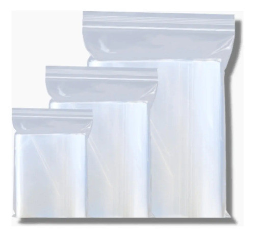 Bolsa Zipper 4x5 Bulto X2000 U Cierre Hermético Transparente 1