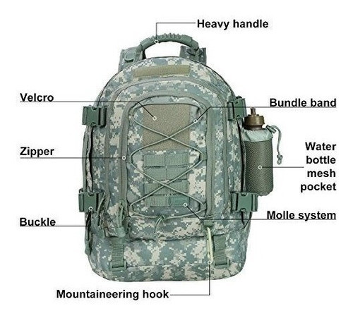 Mochila Multifuncional Camping Senderismo Pesca Hogar - 01 1