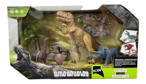 Dinosaurios Set Acción Luz Y Sonido Accesorios 7096 0